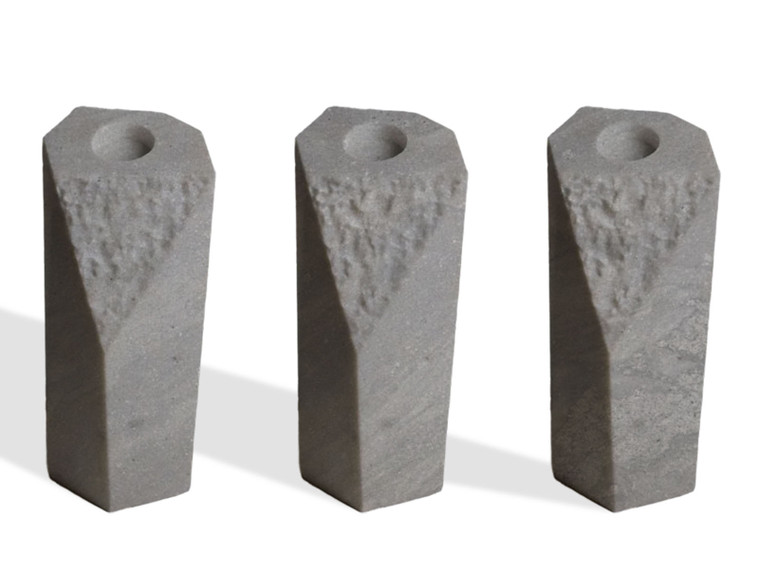 LINEA GREY FANTASY CANDLESTAND - SET OF 3 LINEA GREY FANTASY CANDLESTAND - SET OF 3