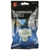 Pack of 12 Compressed Camp Towels - 8 1/2" x 9 1/2" Expanded Size