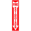 Vinyl Self-Adhesive Fire Extinguisher Arrow Sign - 4" x 18"