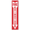 Vinyl Self-Adhesive Fire Extinguisher Arrow Sign - 4" x 18"