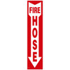Fire Hose Arrow Sign - 4" x 18" - Self-Adhesive Vinyl