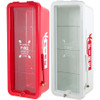 10 lb Fire Extinguisher Cabinet - Plastic - Surface Mount Red or White