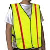 Fluorescent Yellow Safety Vest with Reflective Stripes