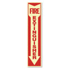 Glow In The Dark Fire Extinguisher Arrow Sign - 4" x 18" - Vinyl Self-Adhesive