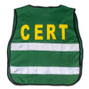 C.E.R.T Green Mesh Safety Vest with Reflective Stripes and Logo - One Size Fits All
