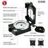 Military Lensatic Sighting Compass with Pouch and Lanyard