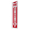 Metal 4" x 18" 90 Degree 2-Way Projecting Fire Extinguisher Arrow Sign