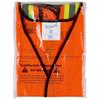 Orange Mesh Safety Vest with Reflective Stripes and Velcro Closure