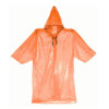 Orange Emergency Rain Poncho with Adjustable String Hood