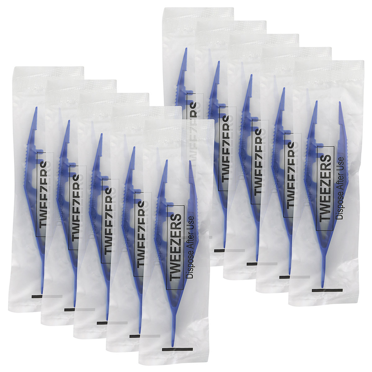 4 Inch Plastic Tweezers - Pack of 25, Plastic Beads Tweezers First