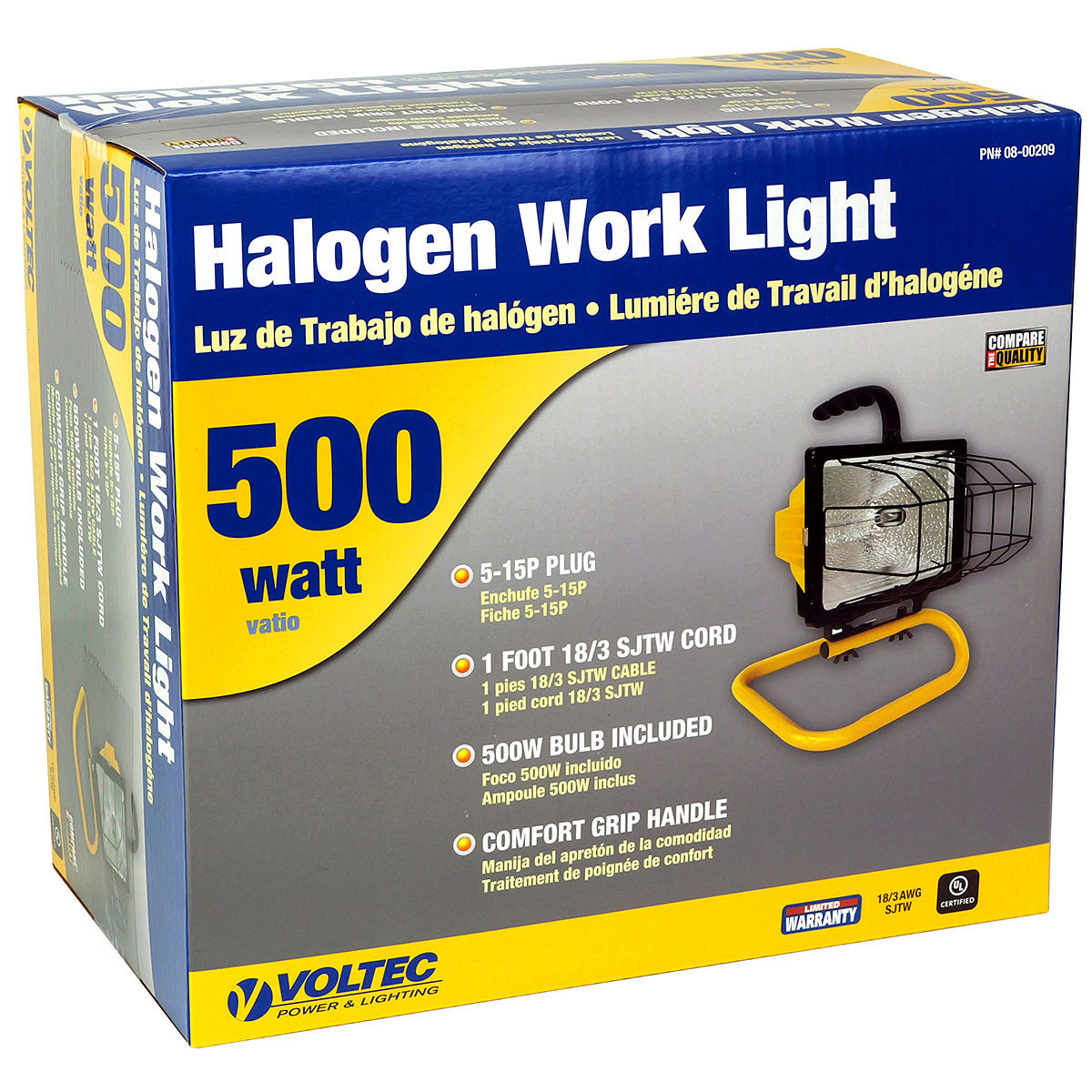 Voltec 500w Portable Halogen Work Light