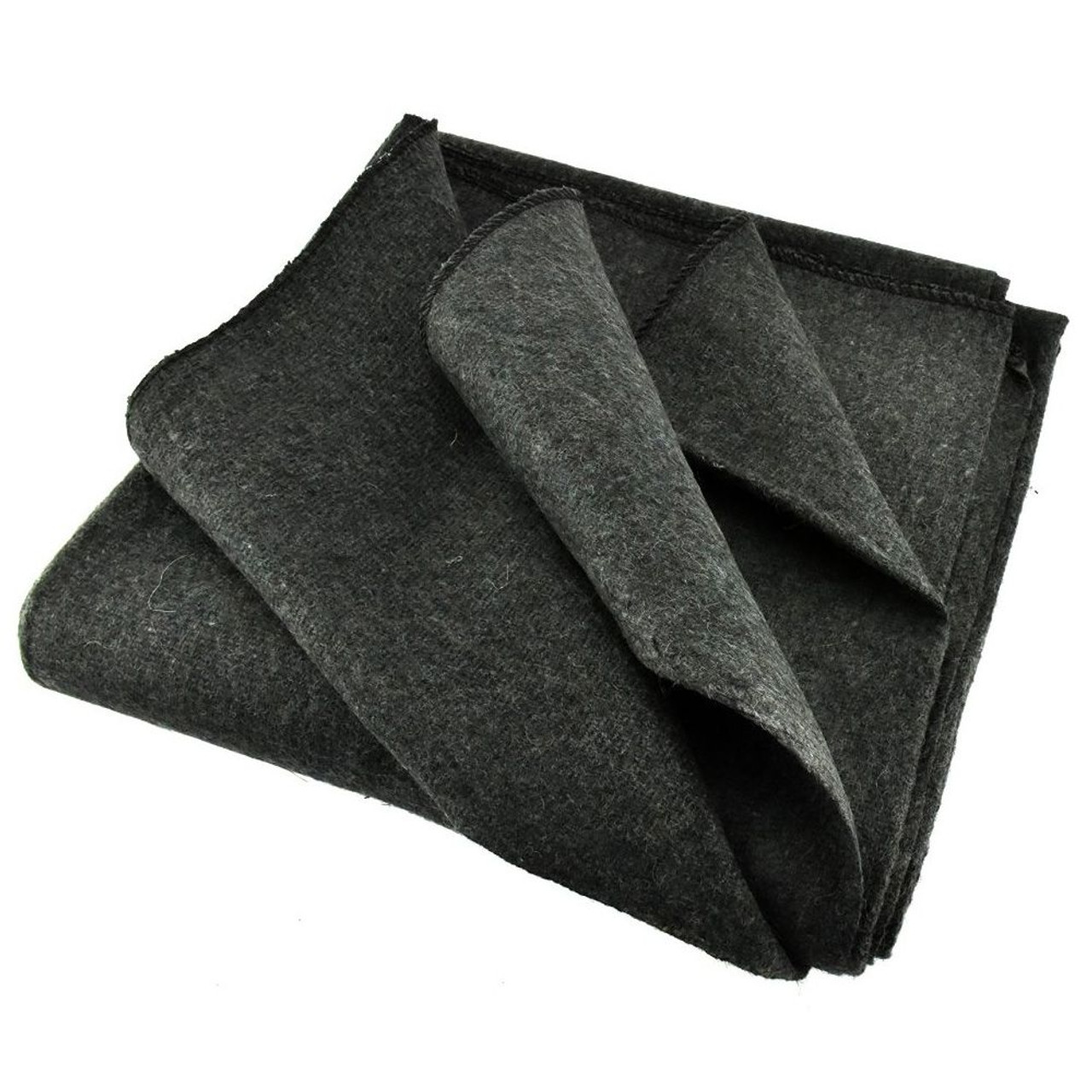 2 lb. Gray Emergency Relief Wool Blanket 51'' x 80'' - 50% Wool