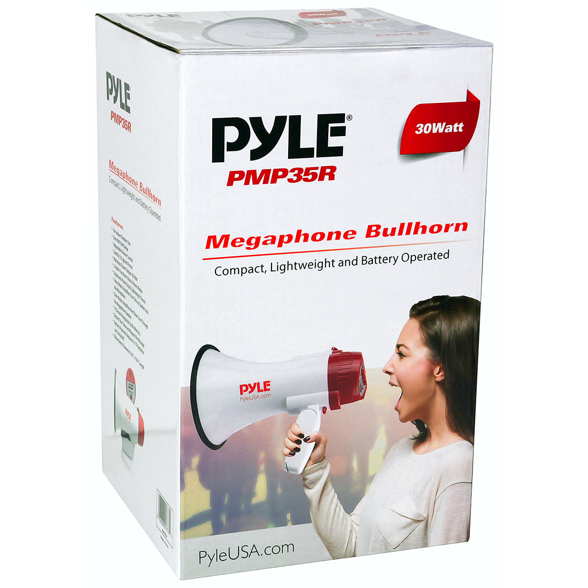 30 Watt Megaphone With Voice Recorder Siren, 380 Yard Range
