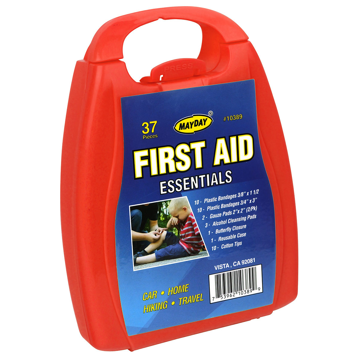 37-Piece Pocket Size First Aid Kit in Plastic Case - First Aid Kits