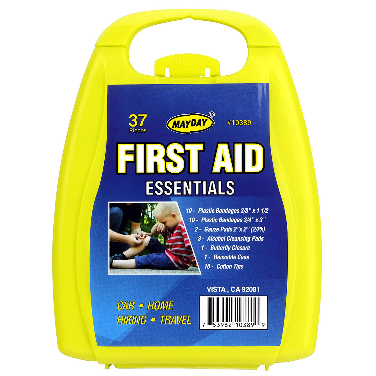 37-Piece Pocket Size First Aid Kit in Plastic Case - First Aid Kits