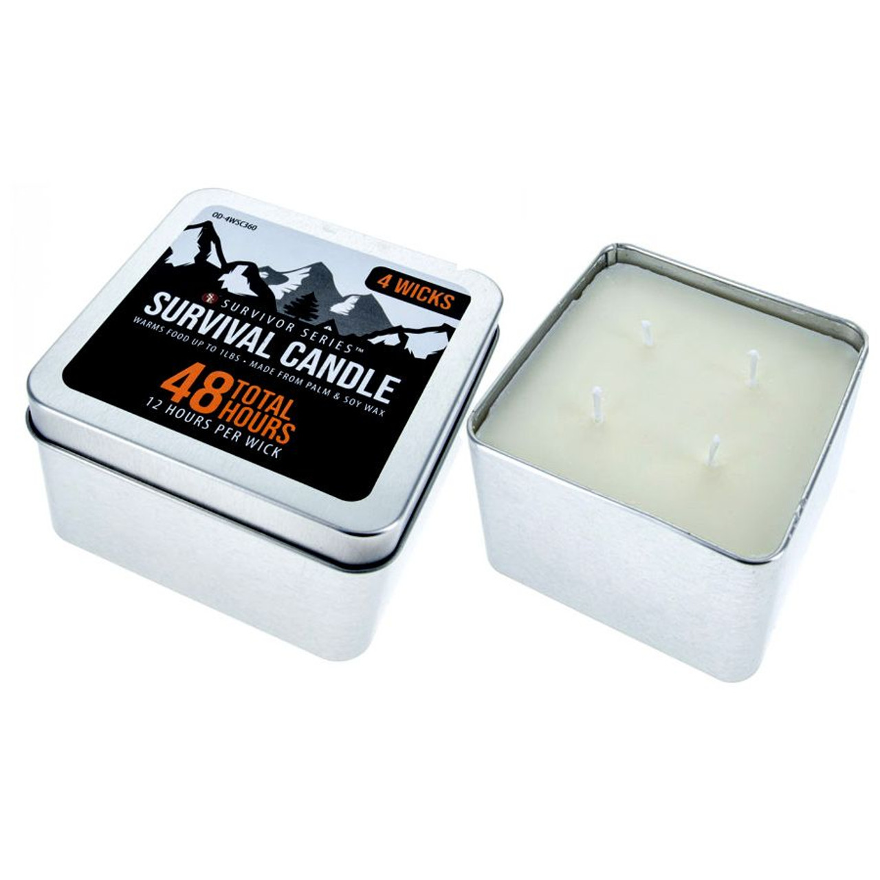 Emergency Tea Light Candle, 7 Hour, White Survival Candles, Set of 400