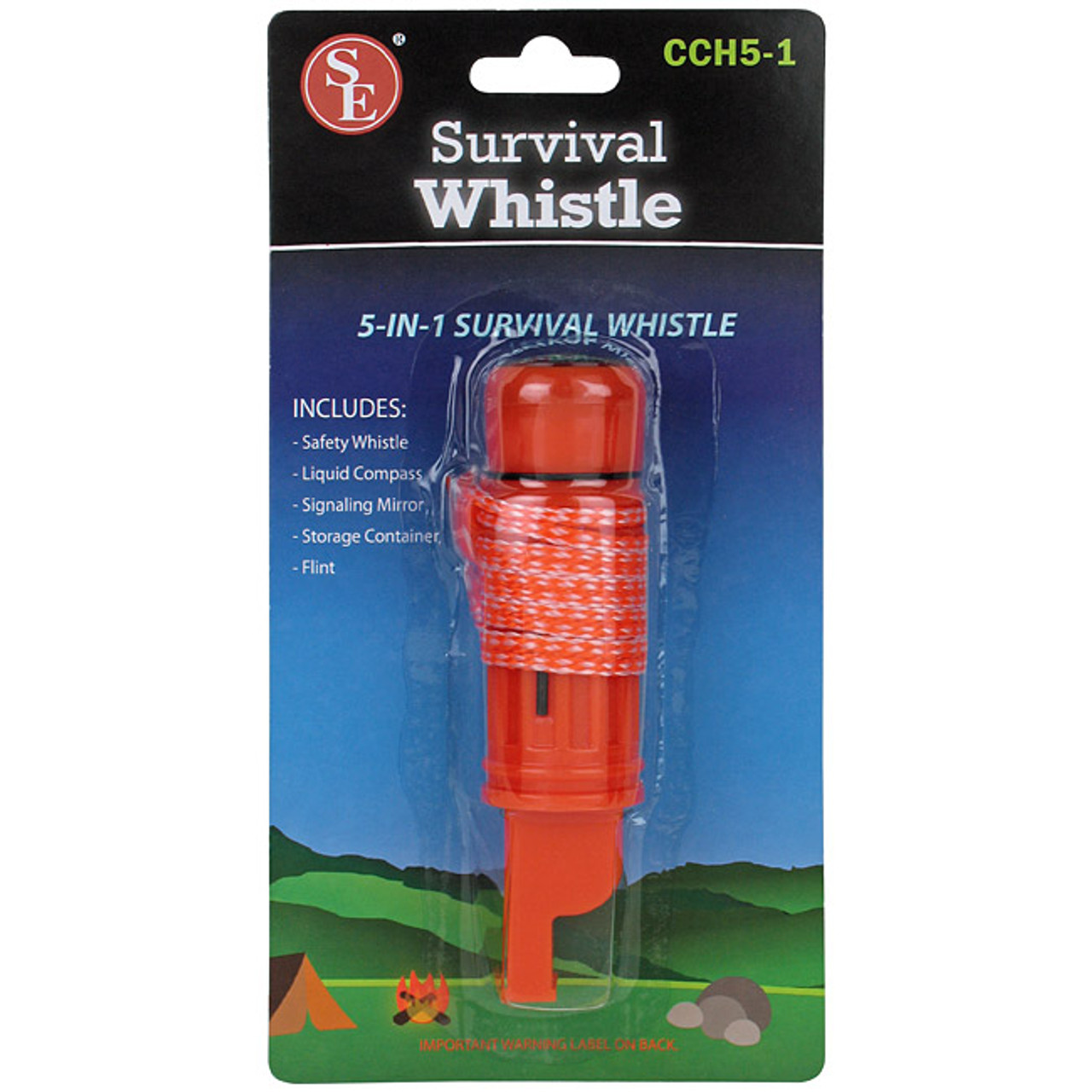 Green 7-In-1 Survival Whistle with LED Flashlight and Compass - Incident  Command Supplies