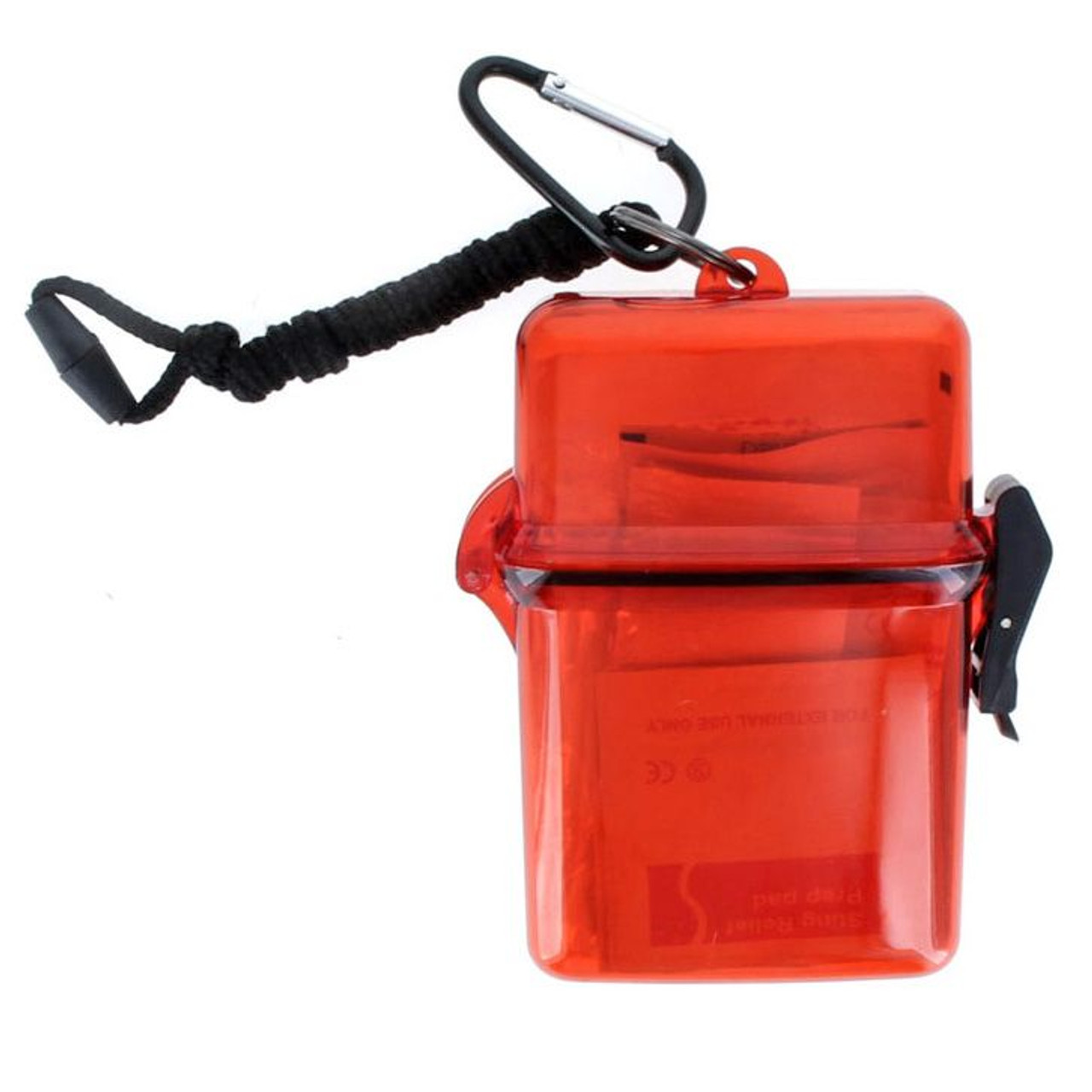 50Pc First Aid Kit in Red Clear Waterproof Case with 5mm