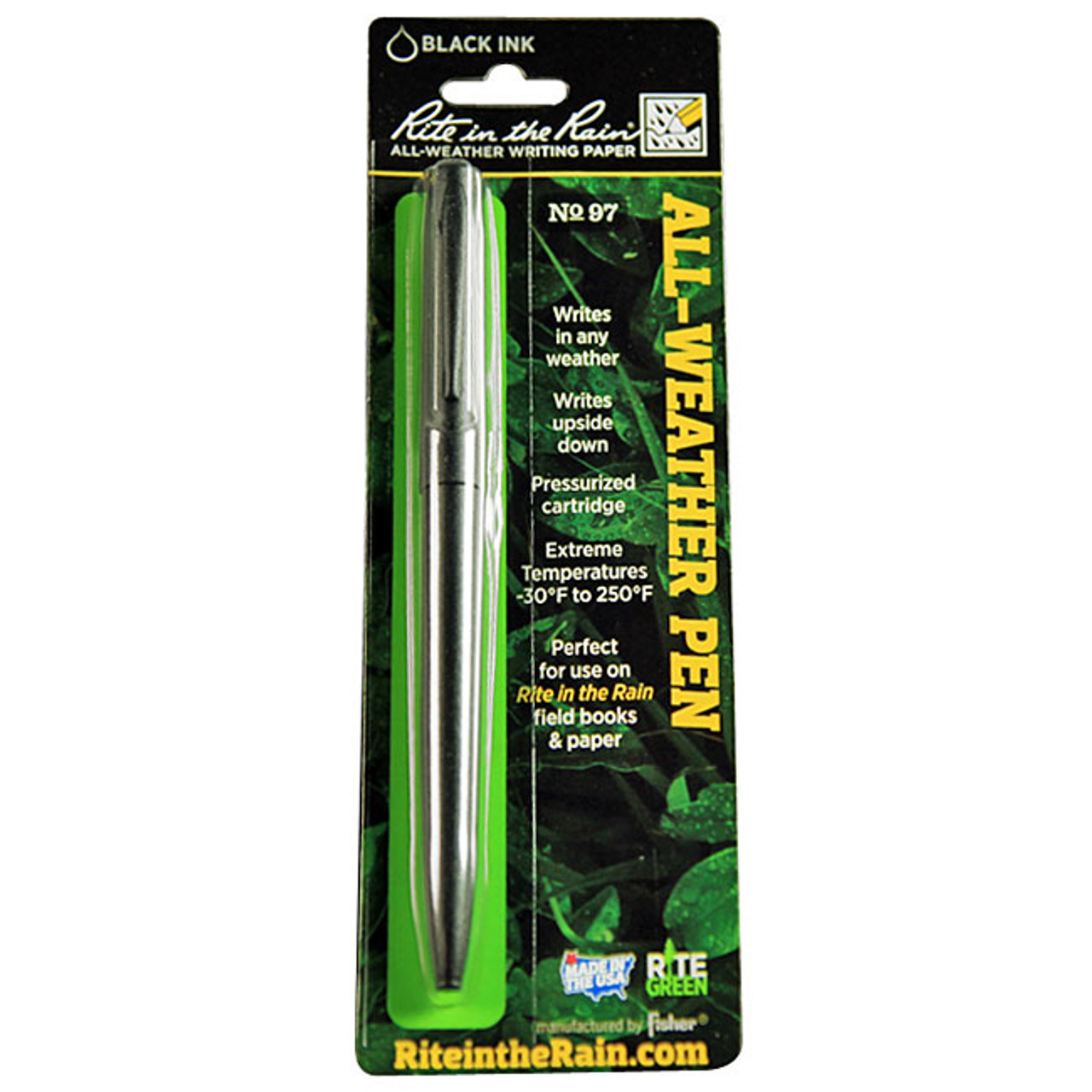 Rite in The Rain All-Weather Tactical Black Clicker Pen No. 97 - Black Ink  - CERT Kits Supplies
