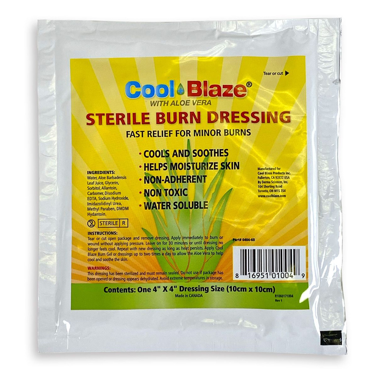 Medline NON7910 Burn Dressing, Dry, Sterile, 18 inch x 18 inch, 4-ply, –  woundcareshop