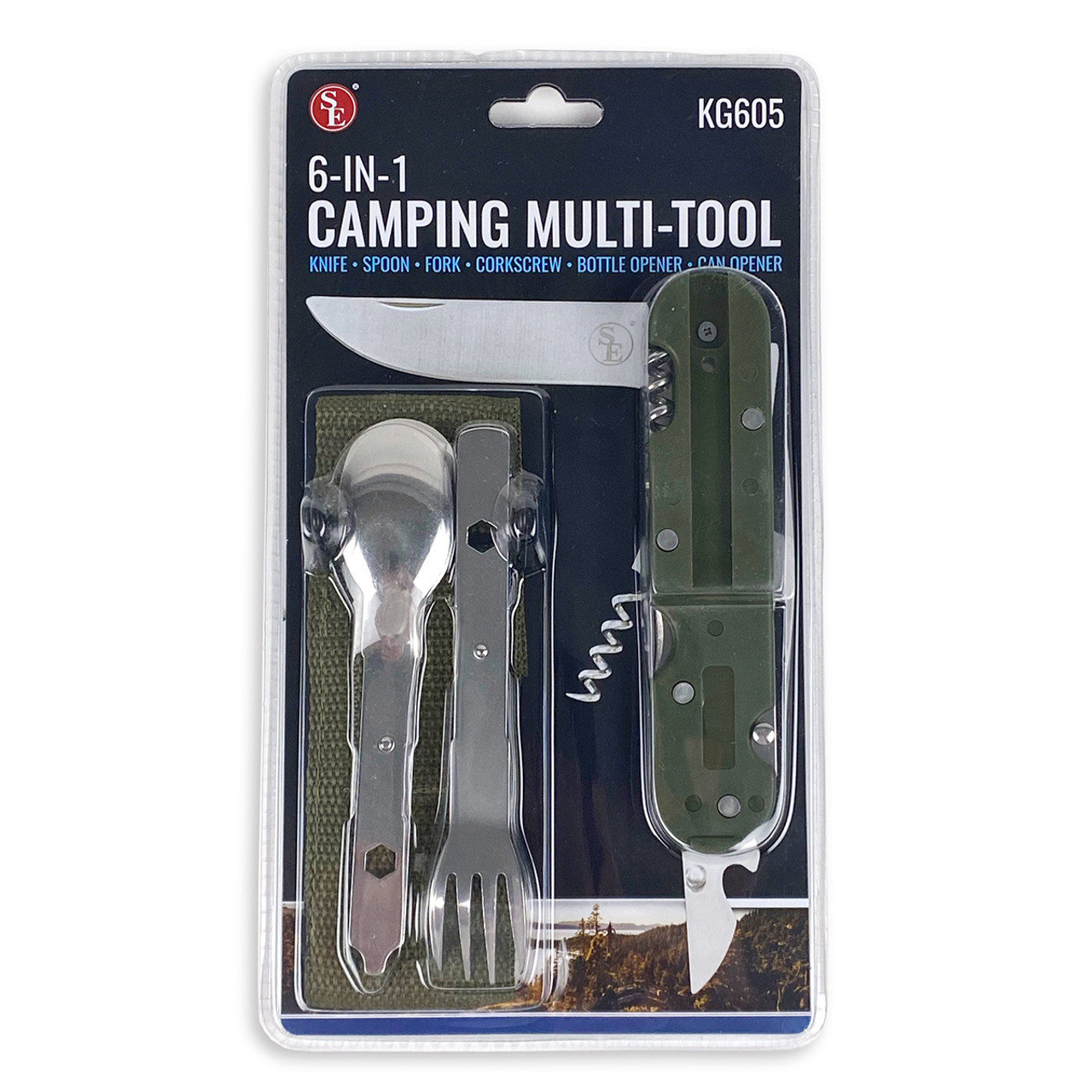 6-IN-1 Camping Multi-Tool With Carrying Case - Camping Emergency Cooking  Supplies