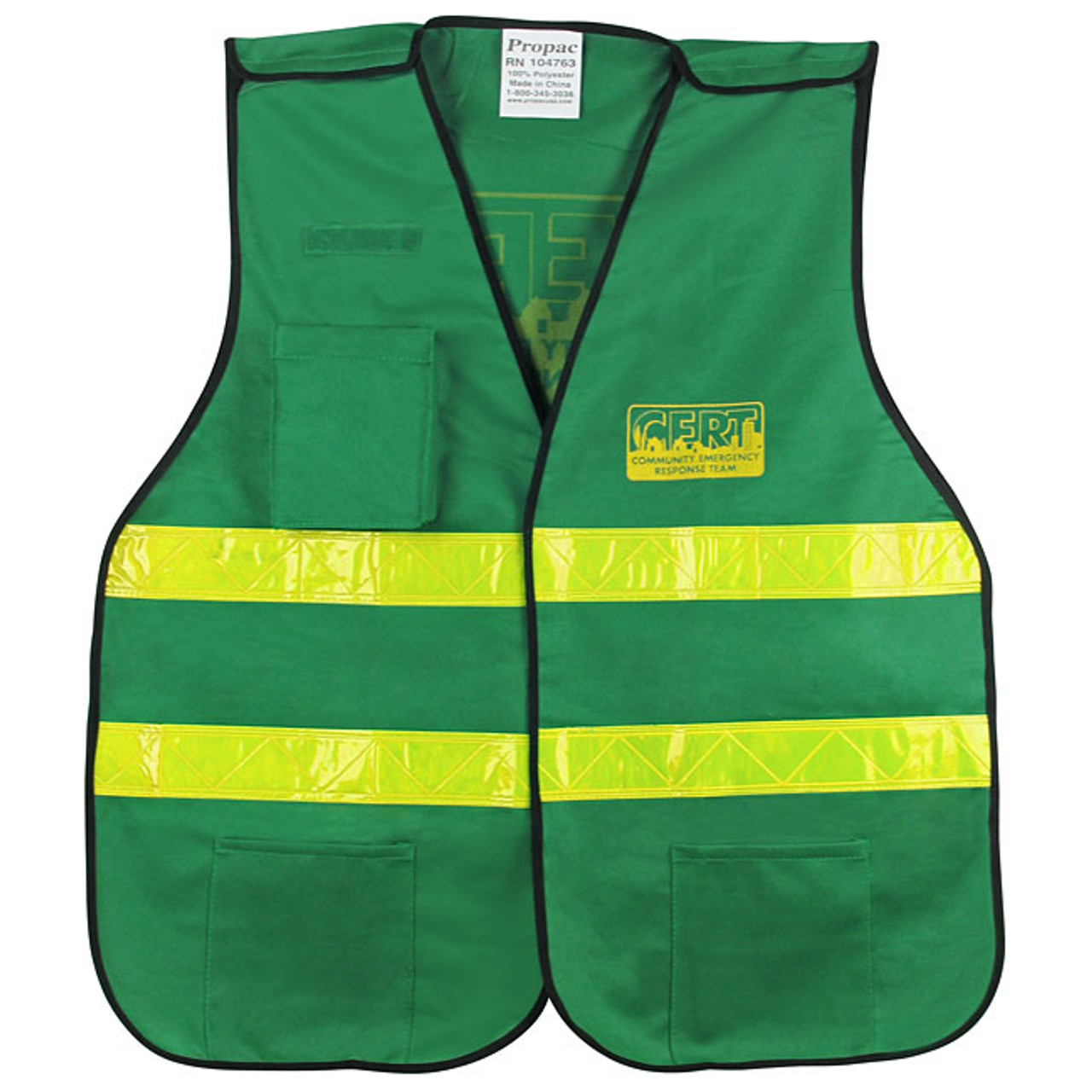 CERT Dark Green ANSI II Safety Vest - CERT Kits Supplies