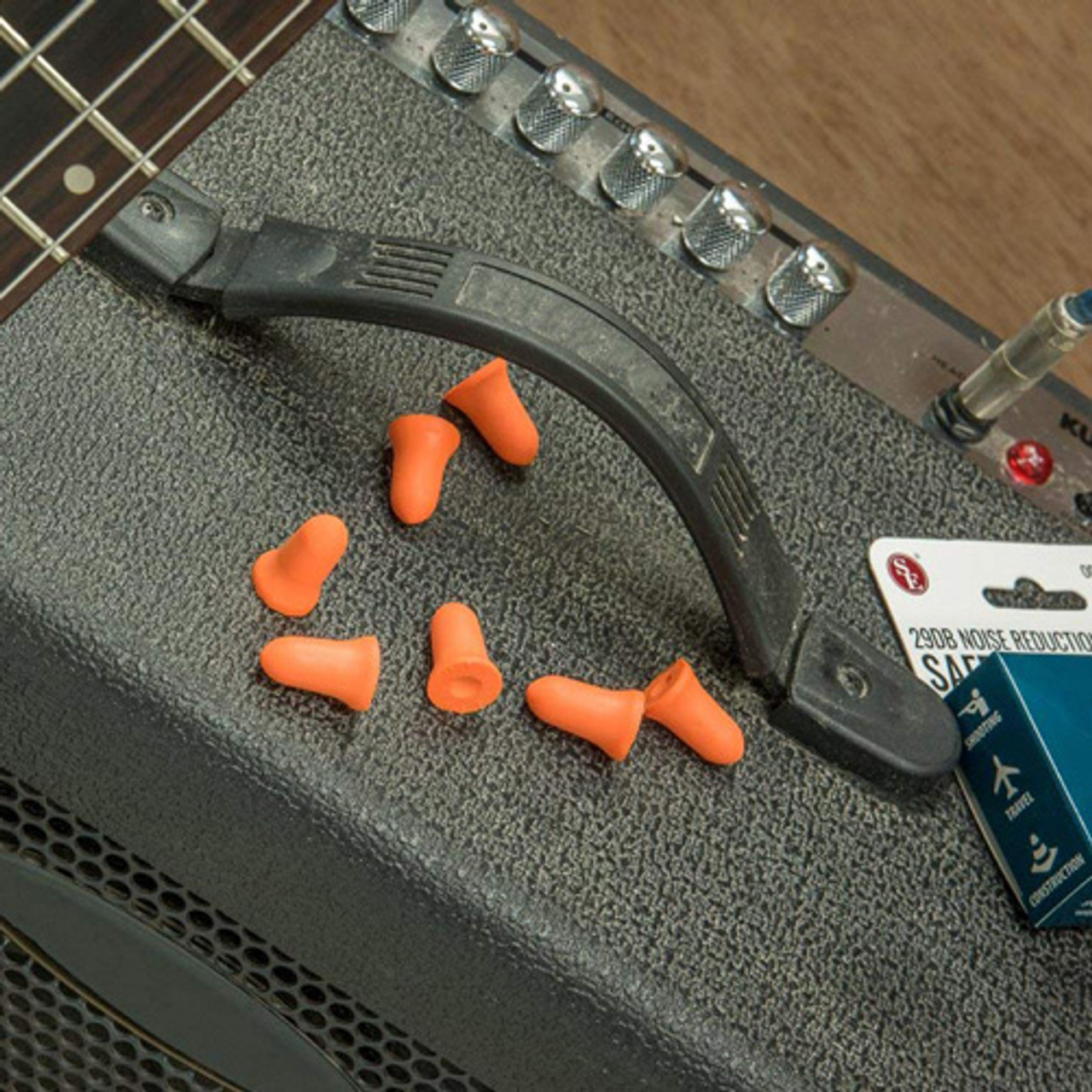 US Standard Products Classic Orange Ear Plugs with Cord - Box of 100 p