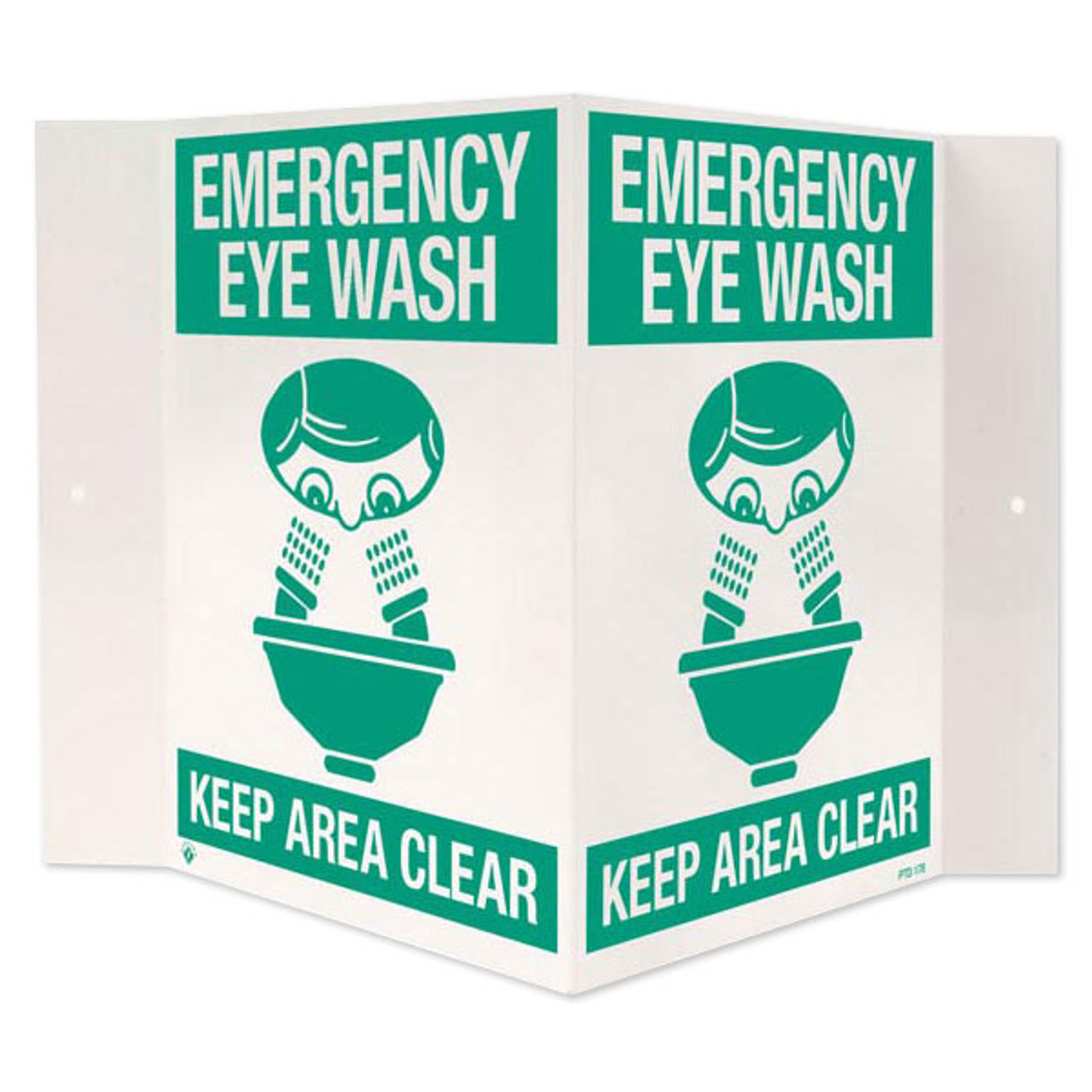 emergency-eye-wash-station-3d-rigid-plastic-sign-18-x-10-safety-signs-danger-warning-signs for Free Printable Eyewash Station Inspection Tags Emergency Eye Wash Station 3D Rigid Plastic Sign 18