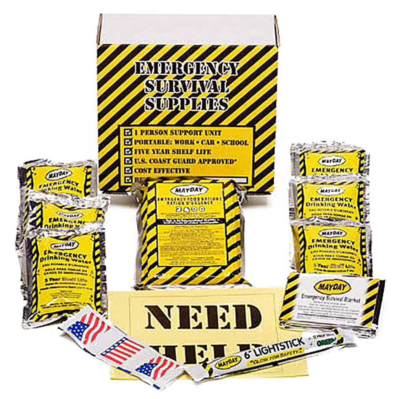 Basic 3-Day Survival Kit in Bag - Case of 4 Kits - Home Emergency  Preparedness Kits