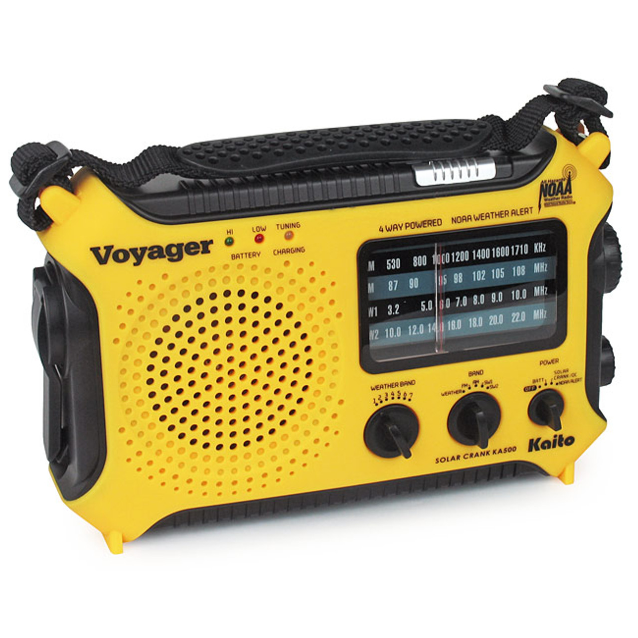 The Voyager Crank, Solar Power AM/FM/SW NOAA Weather Alert Emergency Radio  Emergency Radios Walkie Talkies