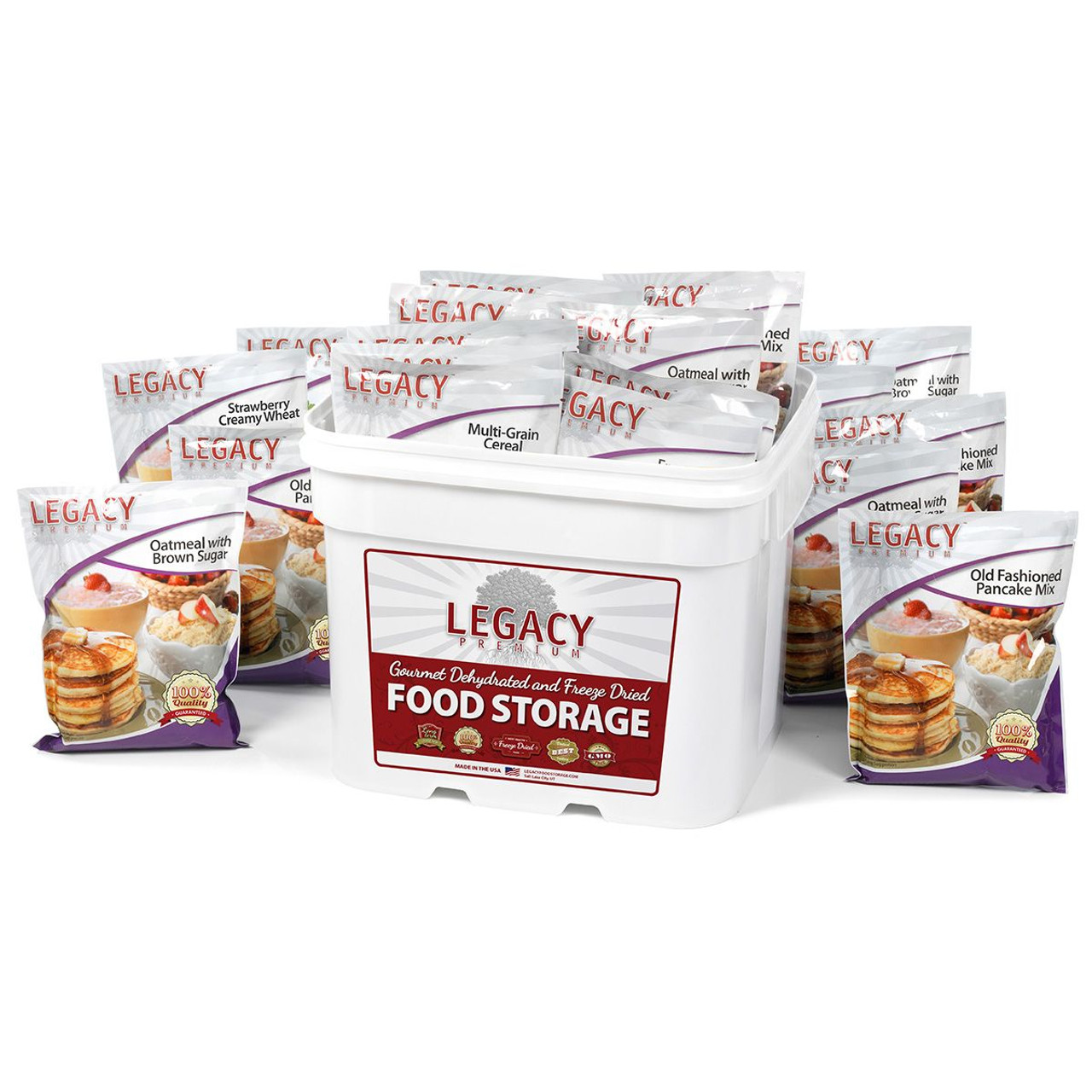 Legacy 120 Serving Breakfast Bucket Emergency Food Kit - Legacy Emergency  Food - Freeze Dried