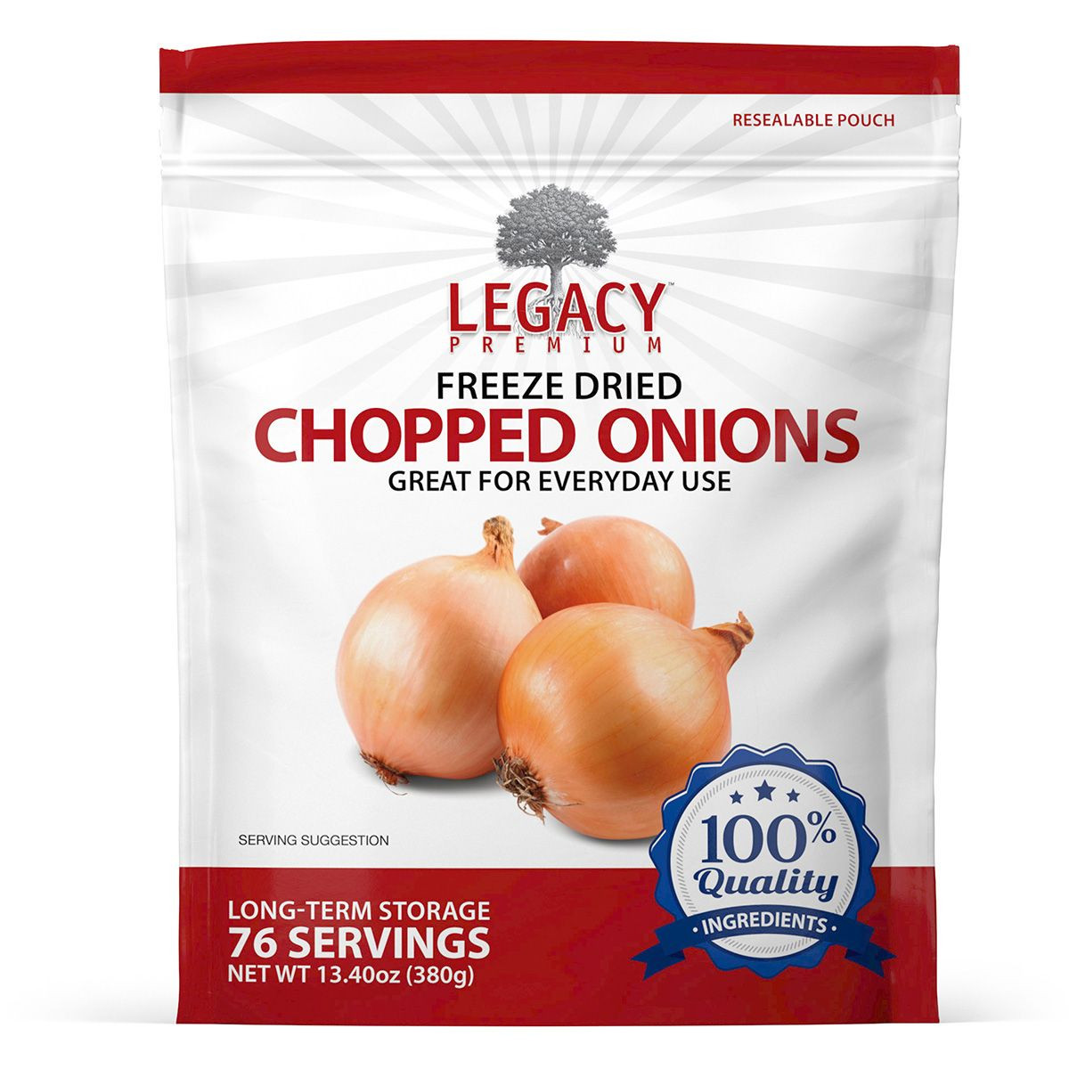 onion出品 76 Serving Chopped Onions Pouch - 6 pack - Legacy Emergency Food