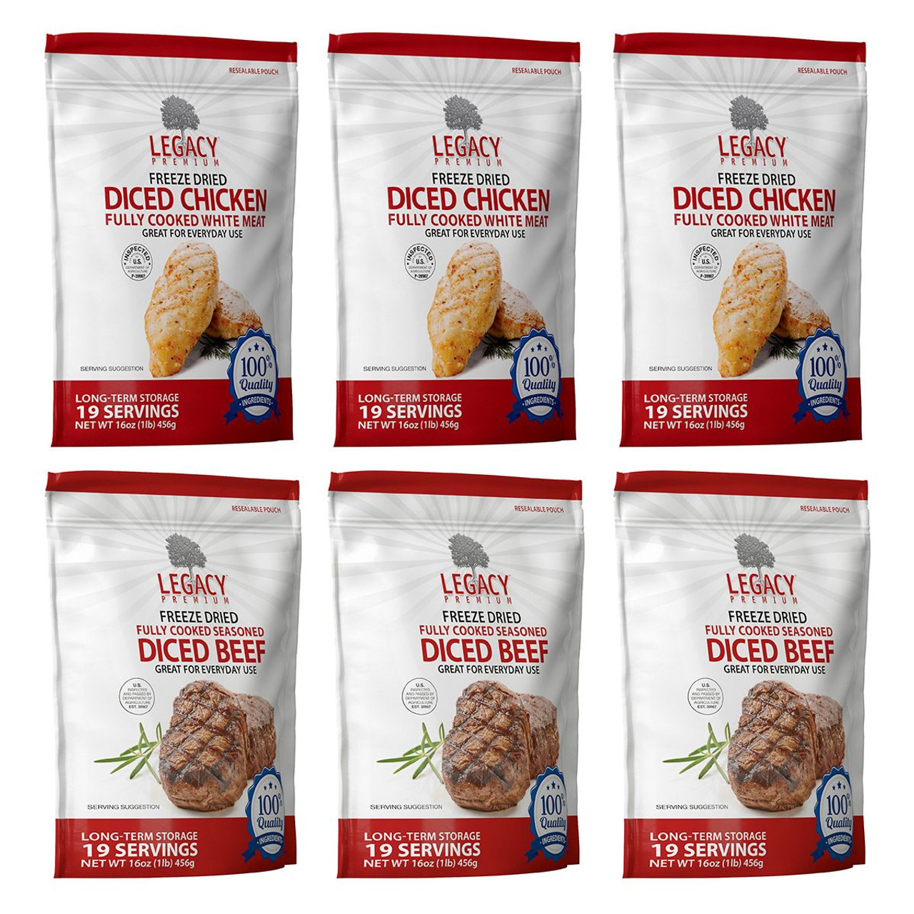 freeze dried food packages