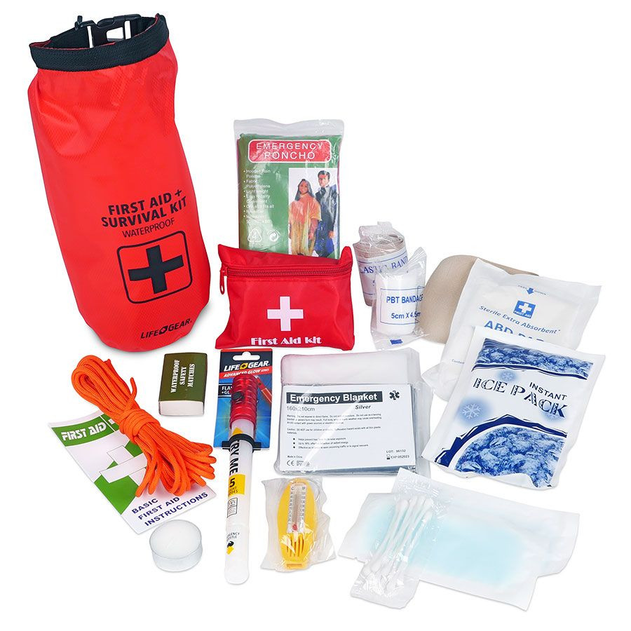 LifeGear 130 Piece Dry Bag First Aid Survival Kit - First Aid Kits