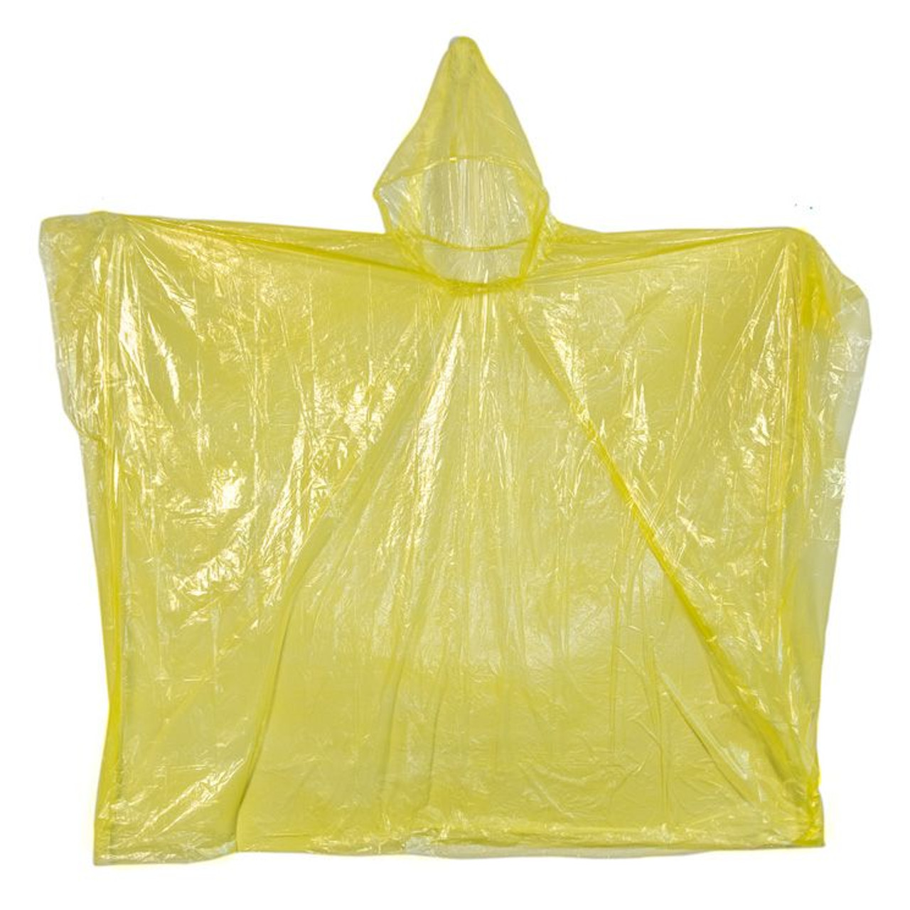 Lightweight Yellow Emergency Rain Poncho - Emergency Rain Gear