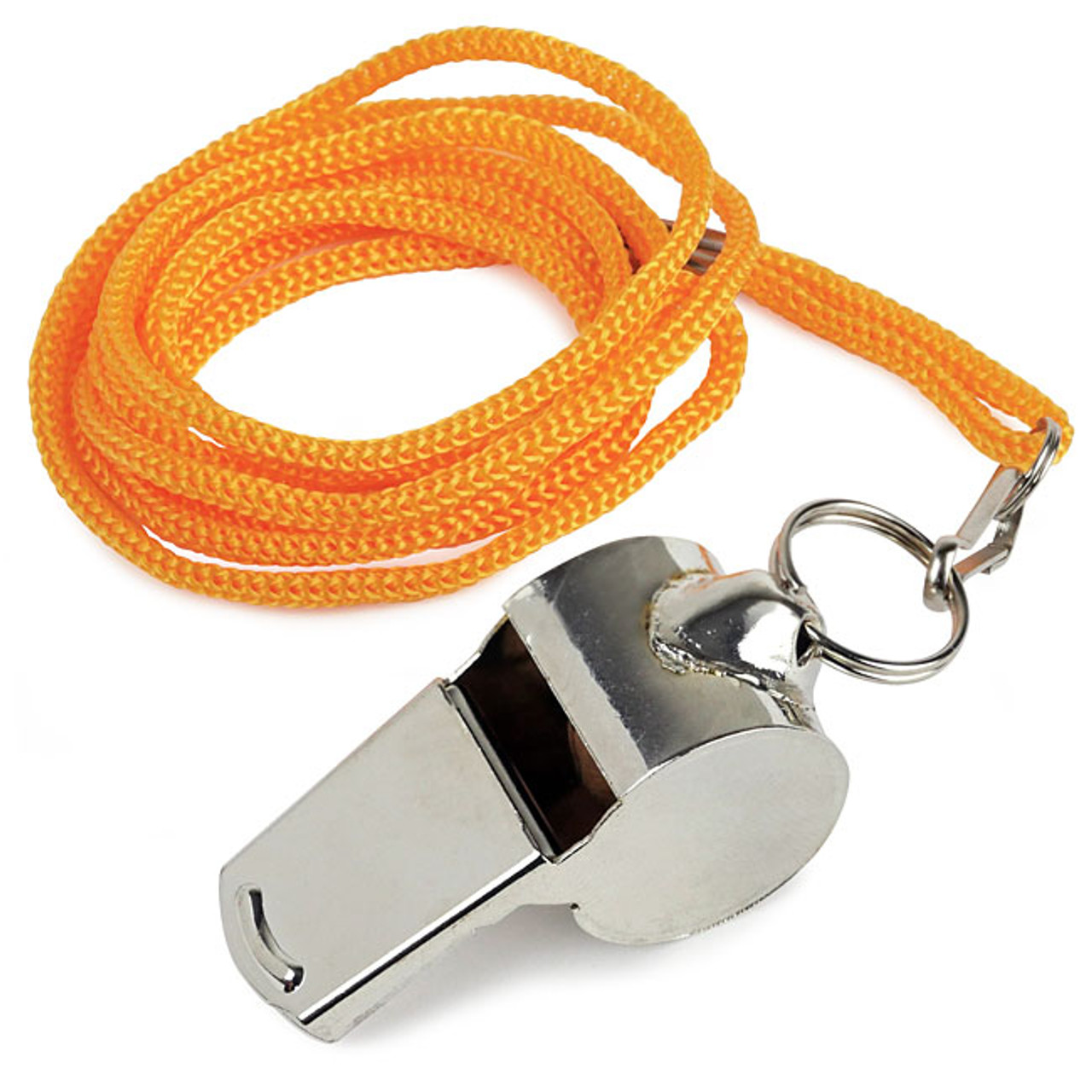 2-Pack Metal Emergency Alert Whistles with Lanyard - Incident