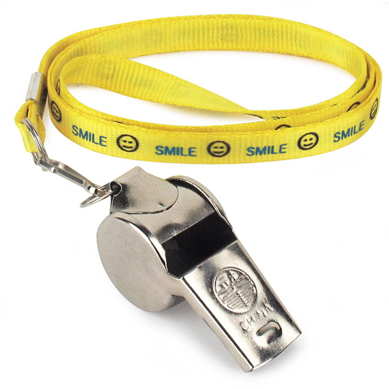 Nickel Plated Brass Whistle with Lanyard - Incident Command Supplies