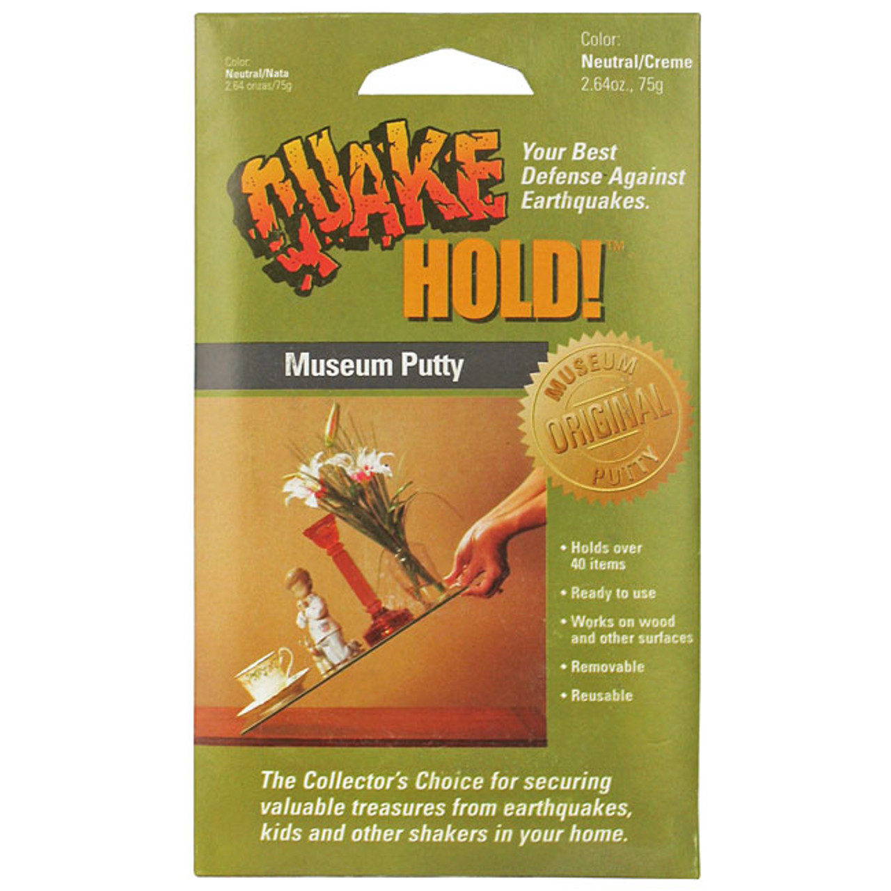 Quakehold! Hold Museum Putty,Non-Toxic & Non-Damaging,Removable