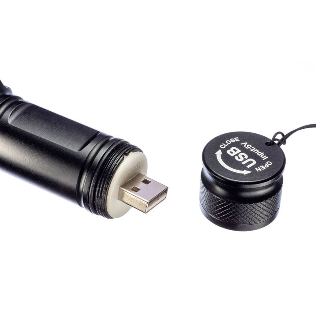 Rechargeable Flashlight - USB Cable Included - 500 Lumen - Adjustable Beam  - Side Light