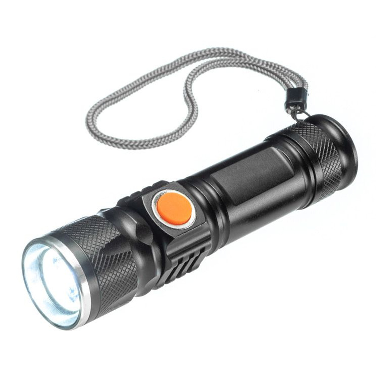 USB Rechargeable Flashlight - 500 Lumen - Adjustable Beam - 3 Light Modes