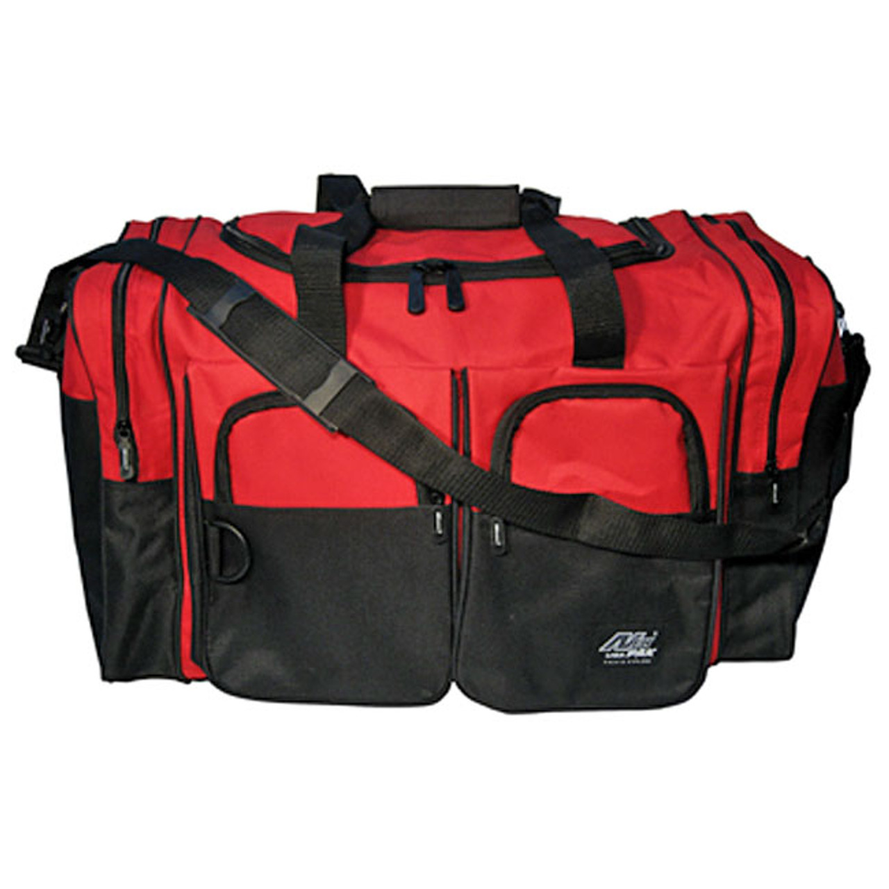 X Factor Rolling Duffel Bag Red Large 28 Inch with Multi-Pockets