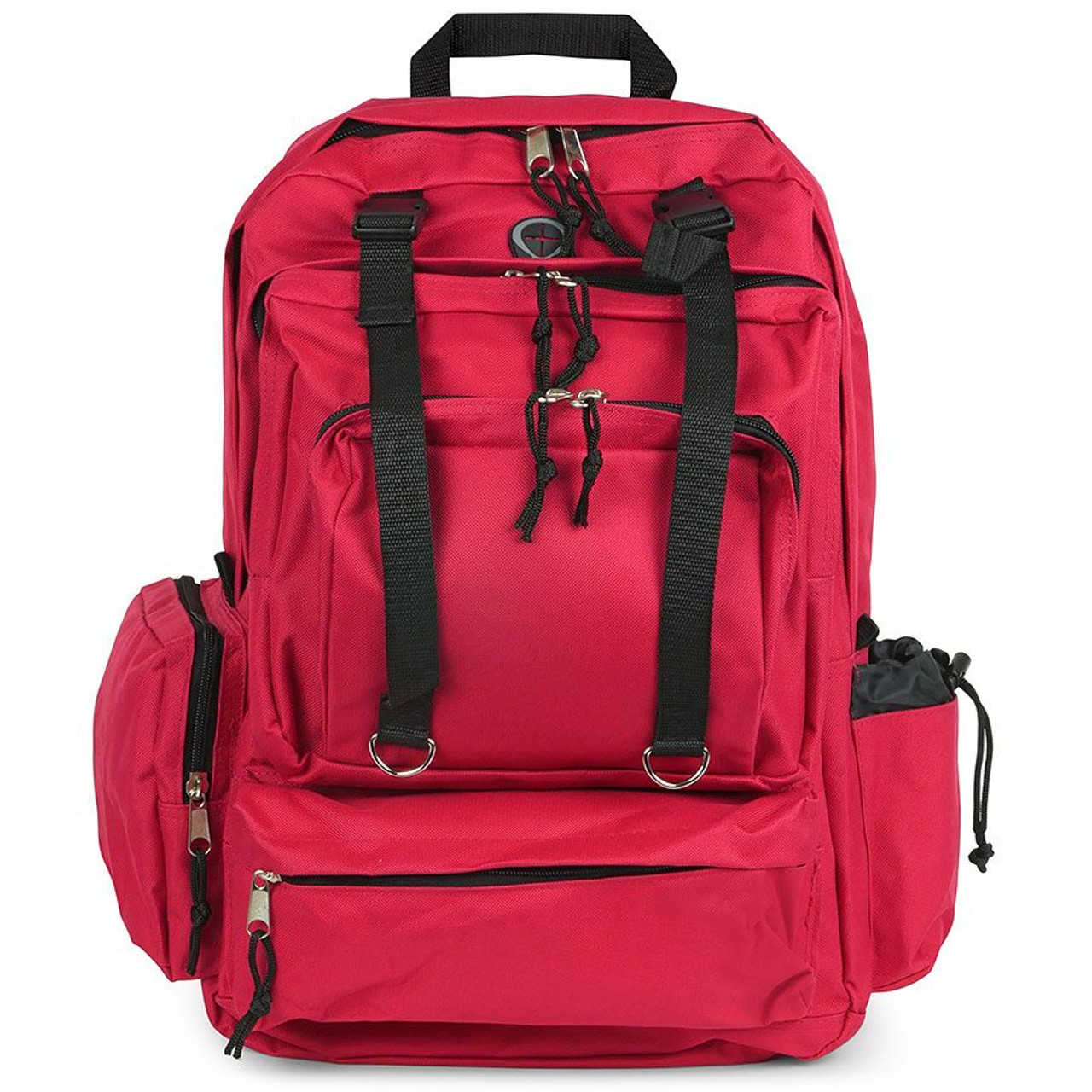 Deluxe Red Emergency Backpack - Gear Bag - Nylon