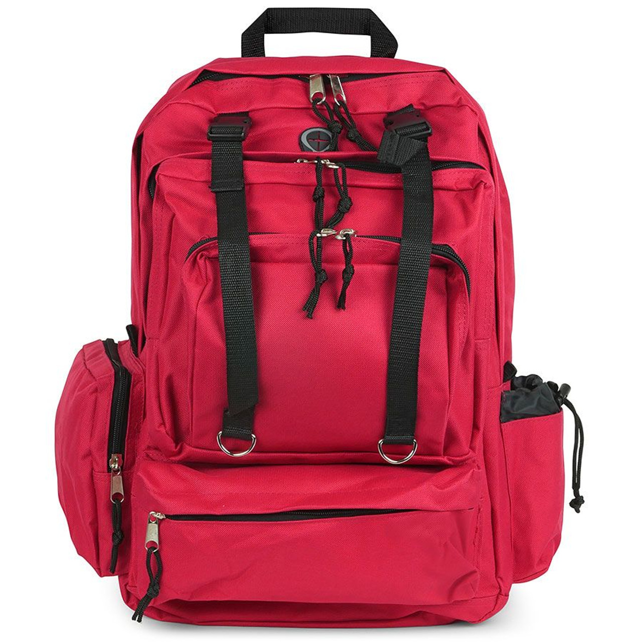 Deluxe Reponder Red Backpack - Emergency Nylon Aid Bag Bags, Medical and Backpacks Survival First Gear Kit - Response - EMT - Containers