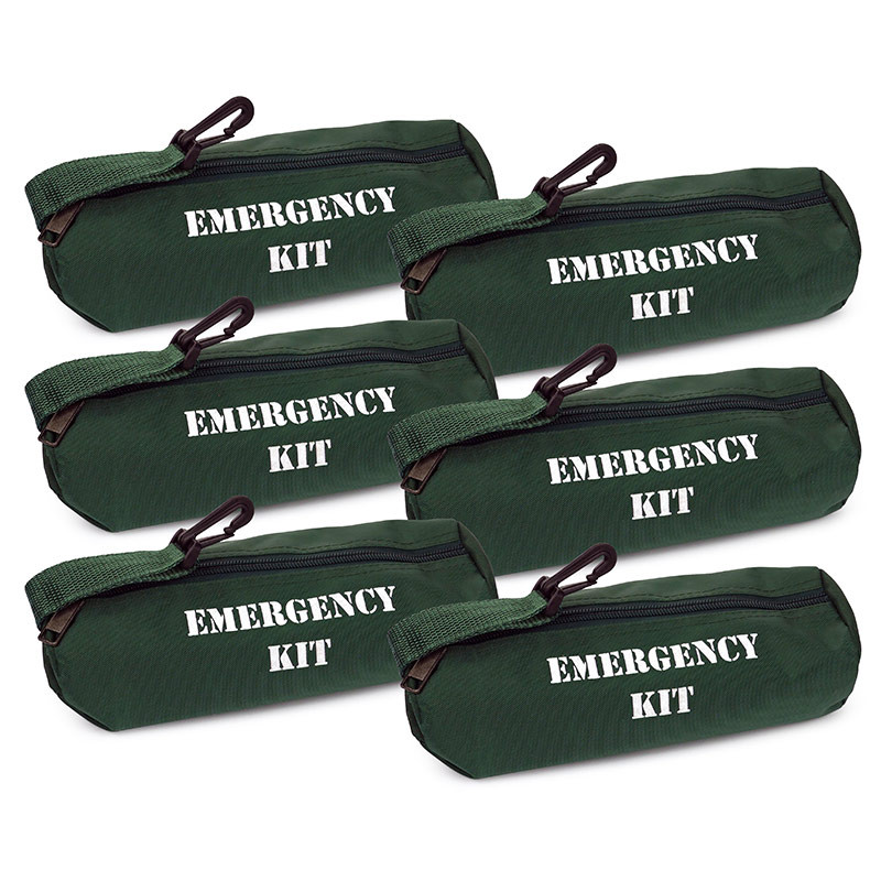 Set of 6 - Small 14-Piece Roll Bag Emergency Kits - Home Emergency