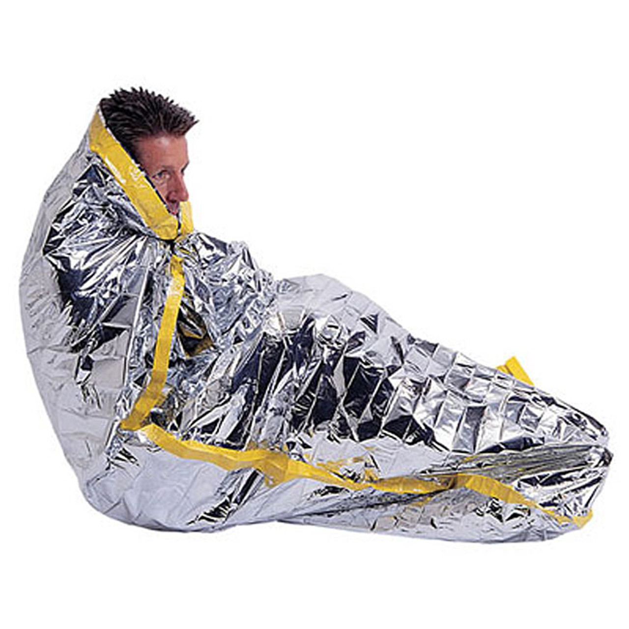 Grizzly Gear Emergency Survival Mylar Thermal 2 Person Sleeping Bag 64 X 87 Accommodates 2 Adults 