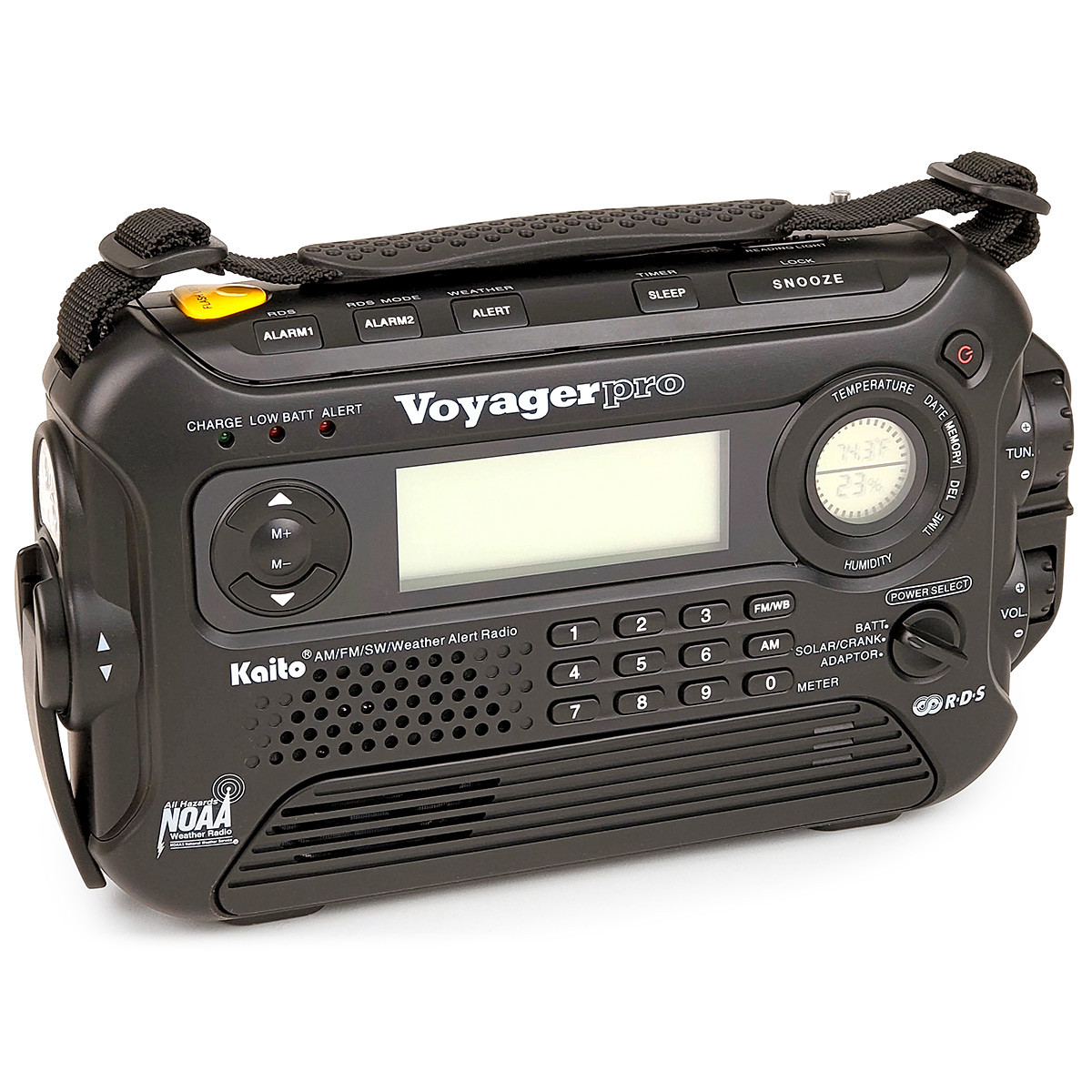 Black Kaito KA600 Bluetooth Emergency Hand Crank Dynamo & Solar