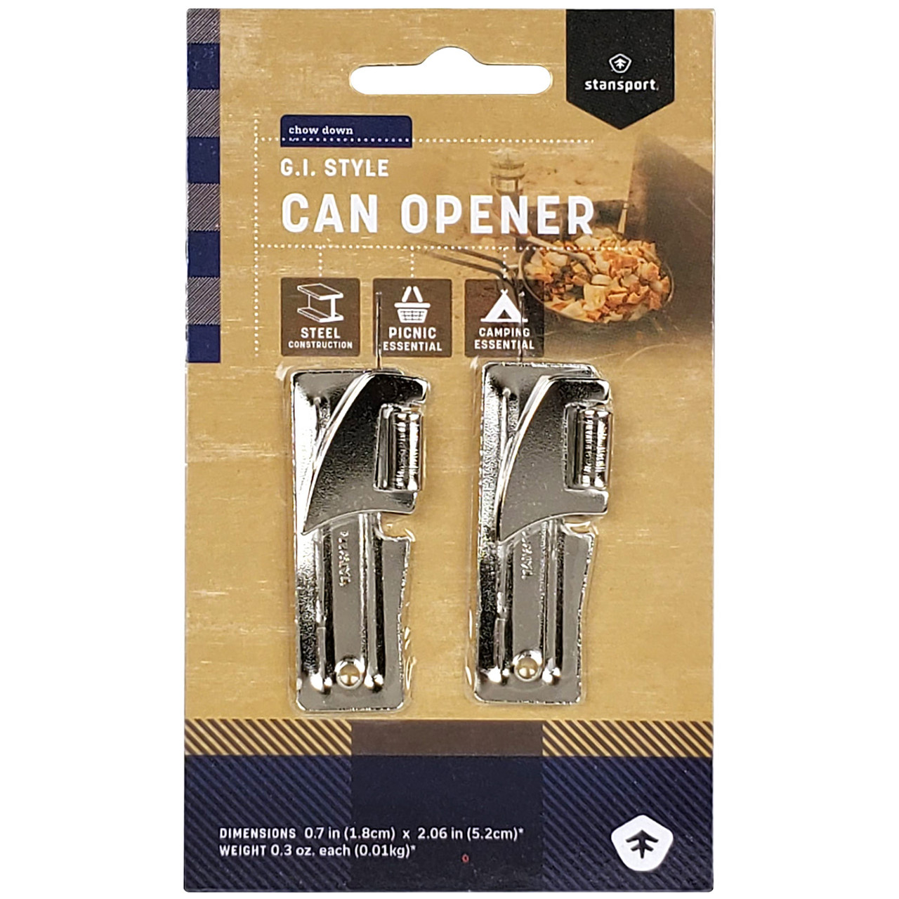 GI Style Compact 3-in-1 Can Opener 2-Pack
