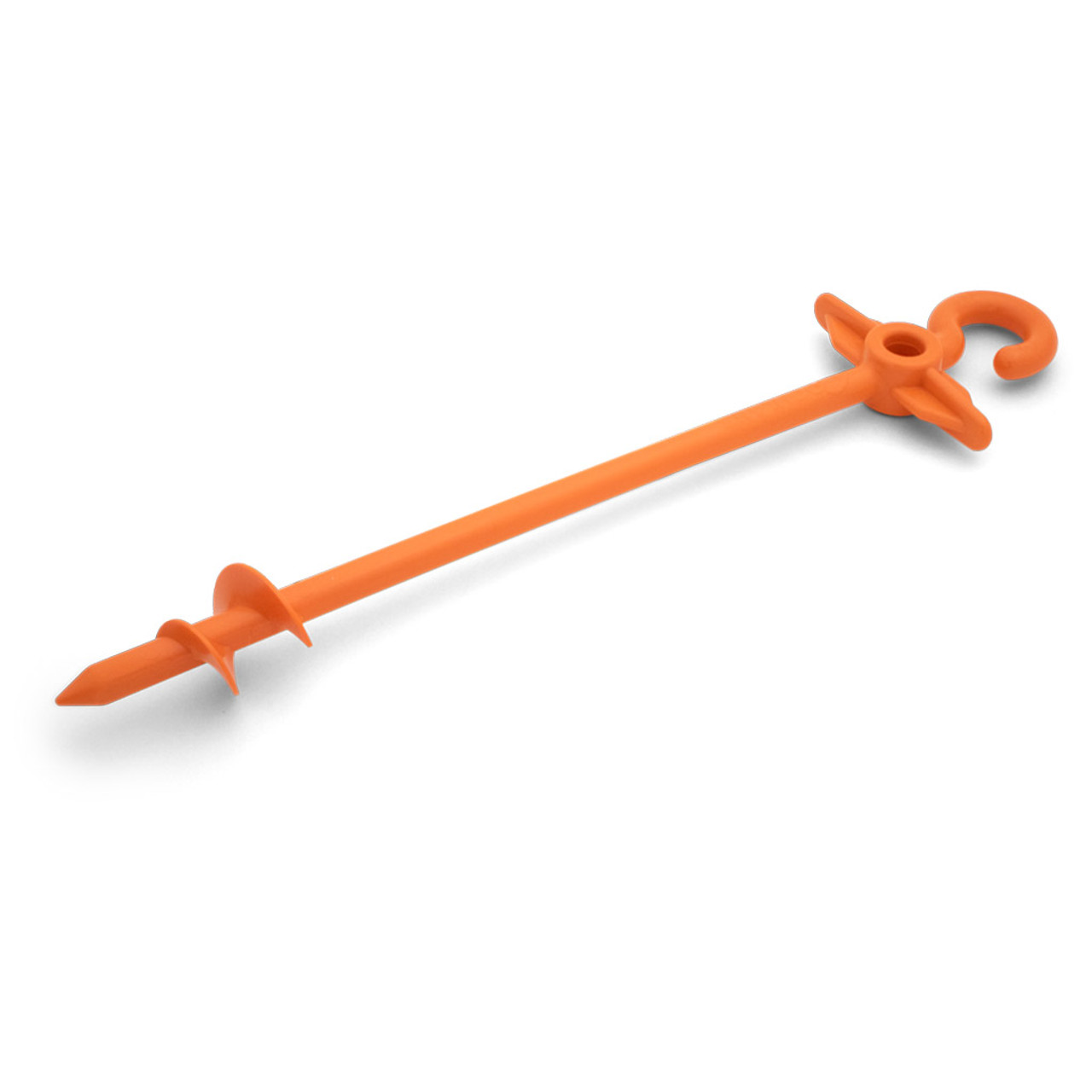 10 Pack - 10 Metal Twisted Tent Pegs With Orange Plastic Stopper - 7MM  Thickness