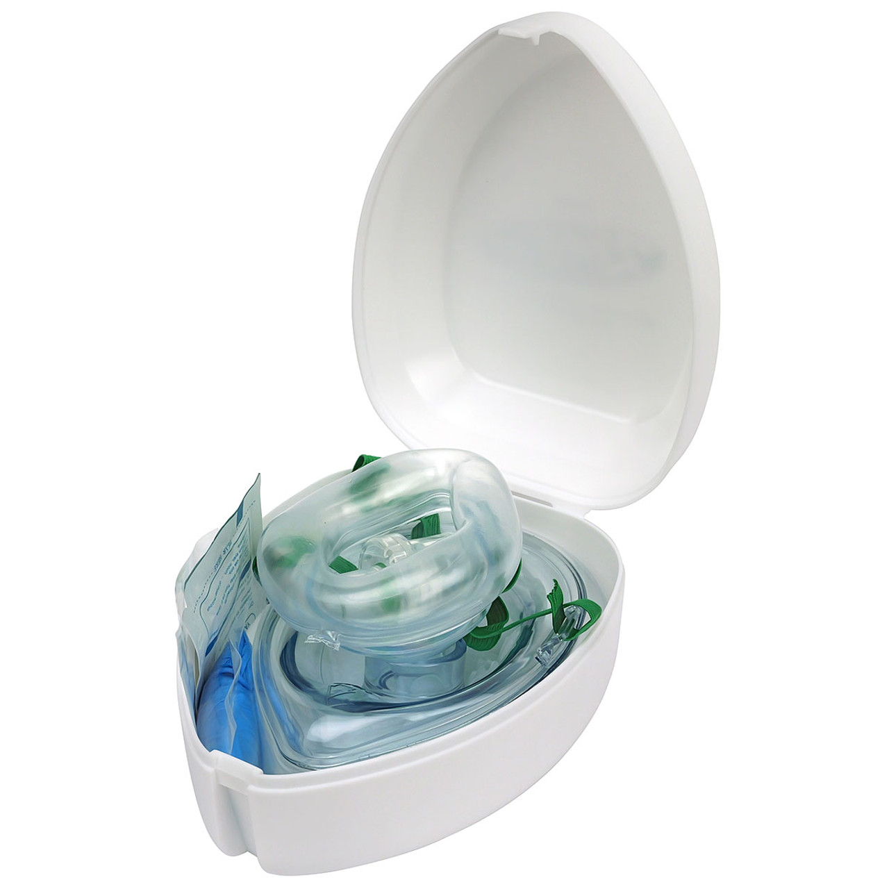 CPR Mask Kit with O2 Inlet In Plastic Case - Adult & Child