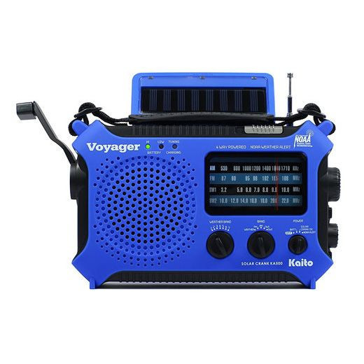 Kaito V1 Voyager Emergency Radio – Solar/Dynamo AM/FM/SW With LED Flashlight (Red)